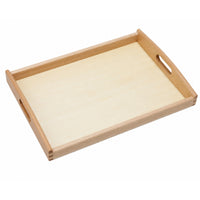 Educational Tray with Handles Smooth Wooden Tray with Handles Natural