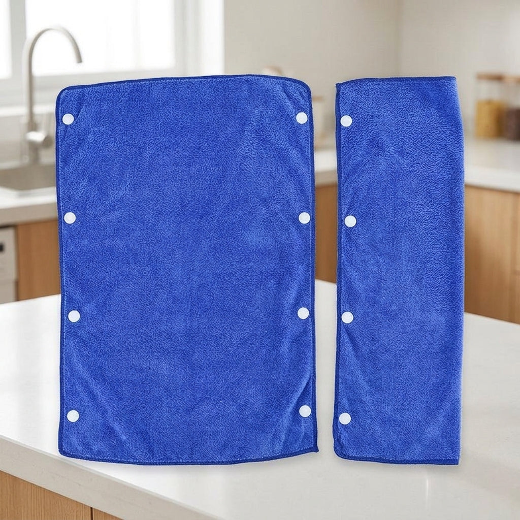 Snap-Fit Mop Cloth Mop Head, 30cm x 60cm Spray Mop Replacement Pads, Microfiber with Squeegee Rim for Floor, Glass, and Car Surfaces