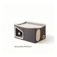 Cat House with Scratching Panel Comfortable Furniture Cozy for Living Room, Cats