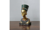 Egyptian Queen Bust Gold-Finished Queen Bust Golden for History Buffs
