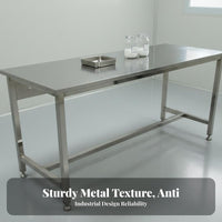Lab Work Table with Drawers Heavy Duty Stainless Steel Table with Drawers Anti Stainless Steel Desk for Workshop Cleanroom, Warehouse