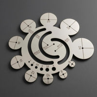 Leather Ruler Stainless Steel Leather Circle Ruler Printed Radius Labels