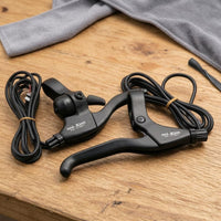 Motor Cut off Electric Bike Brake Lever 3-Finger Electric Bicycle Brake Lever Aluminum Alloy Black