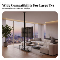 Floor-to-Ceiling Rotating Media Pole 360° Rotation Living Room Furniture