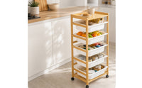5-Tier Storage Cart with Removable Bins Compact Furniture Versatile for Bedroom