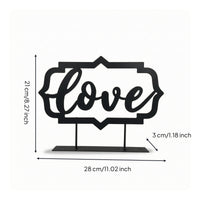 Tabletop Sign Freestanding Metal Sign with Base Stable for Mantel, Desk