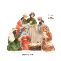 Resin Nativity Scene Hand-Painted Nativity Figurine Set Long-Lasting