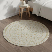 Round Meditation Rug Retro Style Round Floor Cushion Easy to Clean Meditation Floor Seat for Meditators