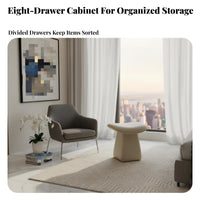 8-Drawer Vanity chest of drawers Luxury Design cosmetics station Sleek Look for End of Bed