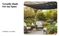 Dark Outdoor Shade Netting Cloth Tear Resistant Garden Plant Shade Mesh Reinforced Edges Heavy Duty Net for Gardeners, Greenhouse