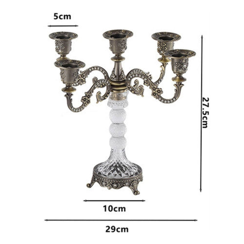 European Design Candelabrum Rhinestone Accents Crystal Candelabra for Wedding