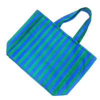 Striped Cloth Tote Versatile Vertical Stripe Shoulder Bag Lightweight Vertical Stripe Handbag