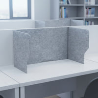 Three-Sided Desk Divider Panel Portable Acoustic Desk Divider Privacy Cubicle Screen Sturdy for Office Workers, Students, Open Offices, Classrooms, Study Desks