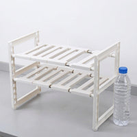 Sink Tidy and Sink Organiser Storage Rack, 2 Tier Storage Organiser, Freestanding Kitchen Organisation for Cupboard Storage, Space Saving