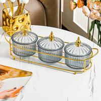 Nut and Candy Serving Bowls with Tray Light Luxury Design for Home, Parties