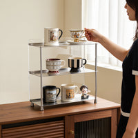 3-Tier Stainless Steel Desktop Organizer Rack