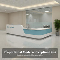Hospital Reception Desk Storage Drawers Nurse Patient Intake Desk Stable and Sturdy Triage Counter for Nurses, Business Owners, Lobby, Lobbies