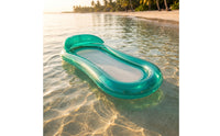 Foldable Mesh Pool Lounger Portable Pool Buoyant Lounger with Mesh Seat Comfortable Inflatable Water Lounger Lightweight for Adults, Beach, Lake
