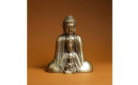 Brass Buddha Statue Intricate Elaboration Buddhist Sculpture Fine Workmanship
