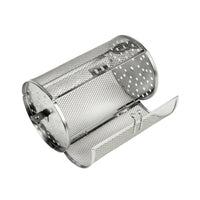 Cylindrical Rotisserie Basket Ventilated Roasting Basket with Latch Easy to Clean Mesh Cage Convenient for Oven