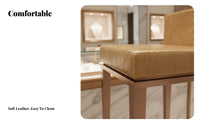 Upholstered Low-Back Stool Modern Design Commercial Furniture Sturdy