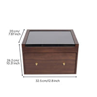 Card Collection Display Case Large Capacity Wooden Trading Card Box Dustproof for Sports Fans