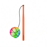 Elastic Rebound Ball with Rod Active Handheld Rebound Ball Portable Fitness Toy Low-Impact for Children, Coordination Practice