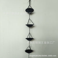 中式寺庙园林户外雨链紫铜雨水链别墅民宿排水链庭院导水链落水链