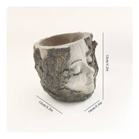 Divine Face Planter Weather-Resistant Divine Head Planter for Patio, Balcony