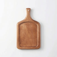 Wooden Serving Board with Handle Natural Grain for Hosts