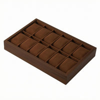 Wooden Watch Box Wood-Grain Watch Display Box Open-Top