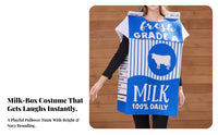 Bright Milk Carton Costume | Oversized Boxy Design, Milk Carton Box Costume, for Halloween
