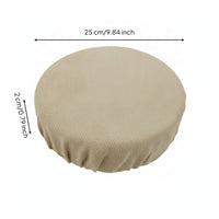 Stool Seat Cushion Cover Jacquard Round Stool Cover with Elastic Anti-Slip Bedding for Camping, Camping
