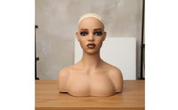 Shoulder Mannequin Bust Stable Base Realistic Head Bust for Photo Photography