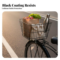 Multi-Purpose Rear Bike Basket Large Capacity Cycle Rack Basket Universal Fit for Students, Commuters, Commuting, Shopping