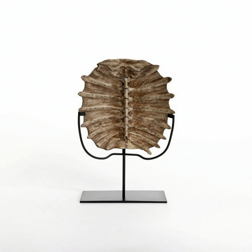 Display Piece with Stand Antique-Brown Tabletop Ornament Decorative Decor for History Buffs, Living Room, Study
