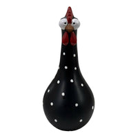 Long Neck Chicken Figurine Vase Farmhouse Charm Colorful Chicken Figurine Vase Indoor and Outdoor Use Cockerel Planter for Living Room