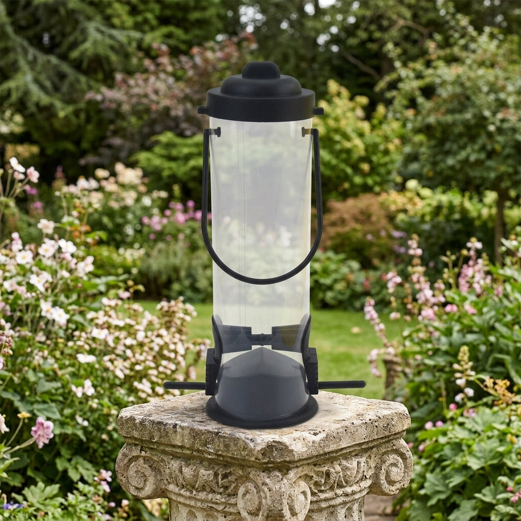 Hanging Bird Feeder with 2 Feeding Ports, Ornamental Outdoor Bird Feeder for Wildlife, Garden Decor Hanging Feeders