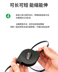 跨境热卖1米/1米8镀金头1.4版3D全铜电视机顶盒可伸缩HDMI高清线