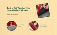 Red non-slip oval mat