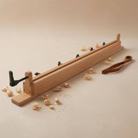 Hand-Crank Clamp Natural Wood Finish Shop Equipment Rectangular Body