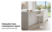 Adjustable Swivel Stool with Backrest Modern Design Bar Chair Stable Round Base
