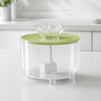 Pet Water Drinking Station USB-Powered Cat Water Drinking Station Transparent for Cats, Small Pets, Tabletop, Countertop