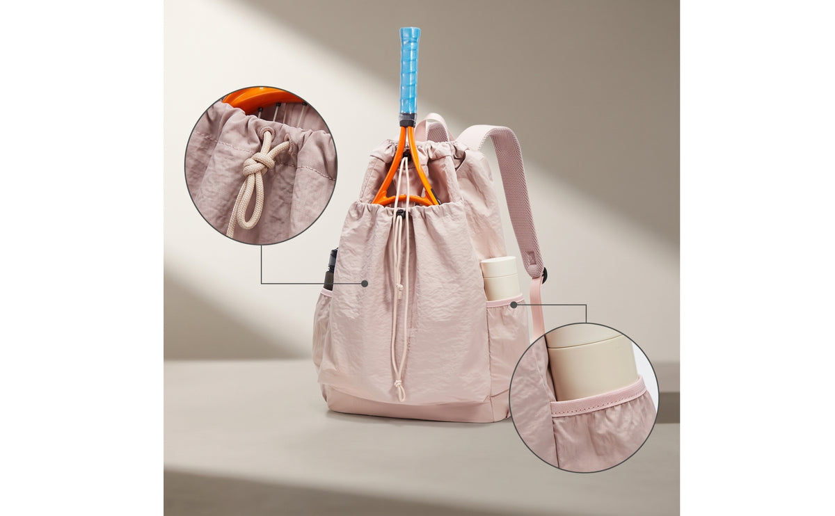 Sporty Racket Backpack Organized Tennis Bag Lightweight Sports Pack Handsunrestricted for Practice