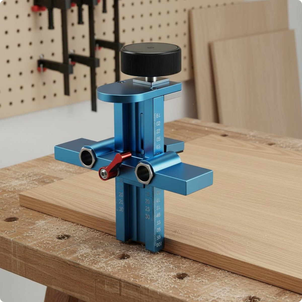 Cabinet Door Installation Jig 3-in-1 Carpentry Tool Backward Scale