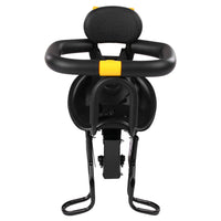 AODU Front-Mounted Child Bike Seat for Mountain Bikes, Steel Construction, Single Armrest with Safety Belt