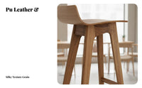 Bar Stool with backrestrest utilitarian Look Counter Seating Nordic Aesthetic Stable Base for Restaurant Owners, Adults