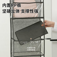 家用门后收纳挂袋透明可视多功能包包收纳袋分层储物挂袋收纳神器.