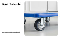 Foldable Push Trolley Quiet Wheels Foldable Hauling Trolley Easy Storage Lightweight for Garage