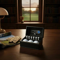 Golf Ball Display Case Solid Wood Ace Box Cloth Plush Interior